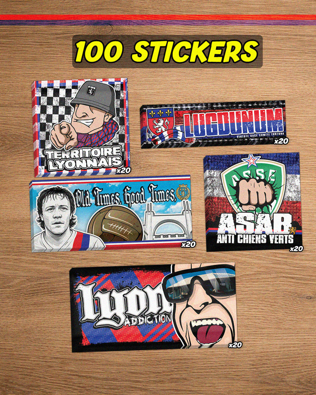 100 Stickers Lyon - Deck